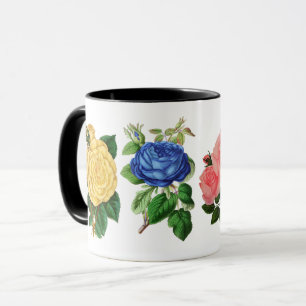 Kleurrijke Roos bloesems bloemenbloem Natuur tuin Mok