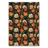 Kleurrijke Roos Fancy Trouwtafel Nummer Kaart (Achterkant)