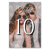 Kleurrijke Roos Fancy Trouwtafel Nummer Kaart (Voorkant)