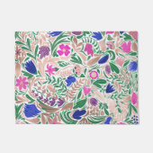 Kleurrijke Roos Gold Floral Leaf-illustraties Deurmat (Voorkant)