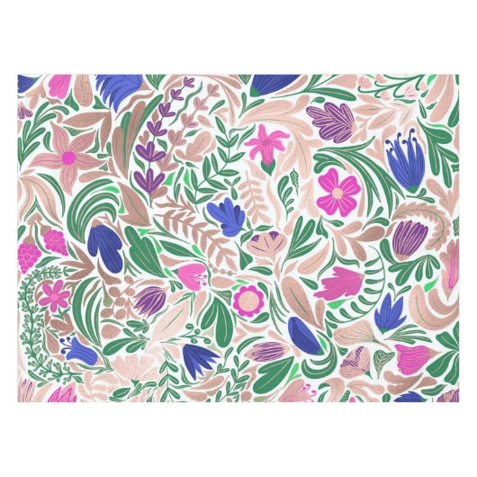 Kleurrijke Roos Gold Floral Leaf-illustraties Tafelkleed (Voorkant (Horizontaal))