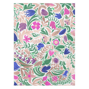 Kleurrijke Roos Gold Floral Leaf-illustraties Tafelkleed