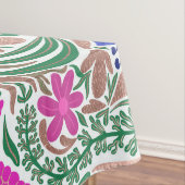 Kleurrijke Roos Gold Floral Leaf-illustraties Tafelkleed (Voorbeeld)