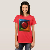 Kleurrijke Roos Kleur Pop T-shirt (Voorkant volledig)