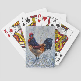 Kleurrijke Rooster Boerderij Art Speelkaarten