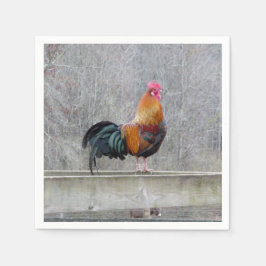 Kleurrijke rooster op papier servet