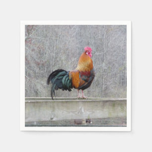 Kleurrijke rooster op papier servet