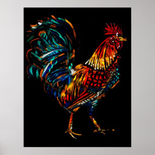 kleurrijke rooster poster