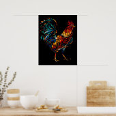 kleurrijke rooster poster (Keuken)