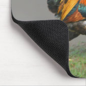 Kleurrijke Rooster schilderij Muismat (Hoek)