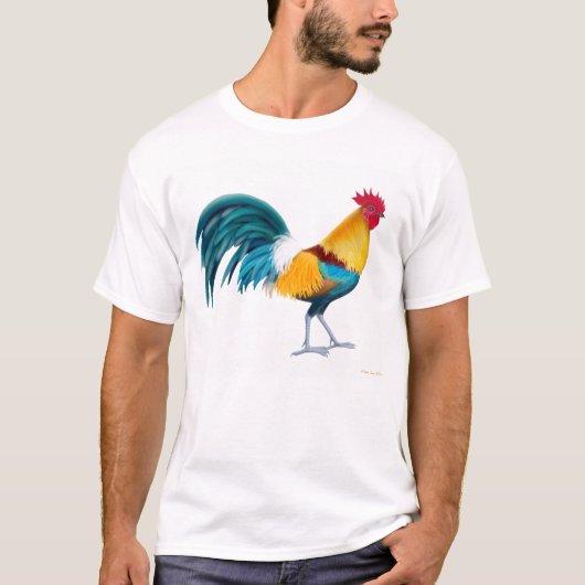 Kleurrijke Rooster T-Shirt (Voorkant)