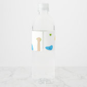 Kleurrijke rots, klimmend flesetiket voor water waterfles etiket (Achterkant)