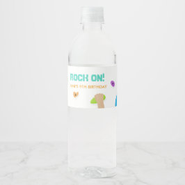 Kleurrijke rots, klimmend flesetiket voor water waterfles etiket