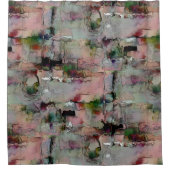 Kleurrijke rots overheerste zalm tot groengrijs douchegordijn (Voorkant)