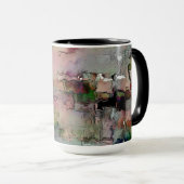 Kleurrijke rots overheerste zalm tot groengrijs mok (Voorkant rechts)