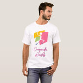 Kleurrijke rotsbeklimming figuur t-shirt (Voorkant volledig)