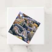 Kleurrijke rotsen bedankjes labels (In situ)