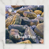 Kleurrijke rotsen bedankjes labels (Voorkant)