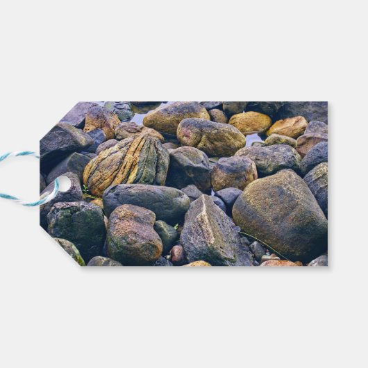 Kleurrijke rotsen cadeaulabel (Achterkant Horizontaal)