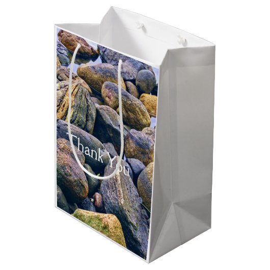 Kleurrijke rotsen medium cadeauzakje (Achterkant Gekanteld)