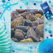 Kleurrijke rotsen papieren bordje (Feest)