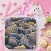 Kleurrijke rotsen papieren bordje (Feest)