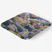 Kleurrijke rotsen papieren bordje (Gebogen)