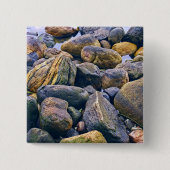 Kleurrijke rotsen vierkante button 5,1 cm (Voorkant)