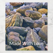 Kleurrijke rotsen wijn etiket (Enkel label)