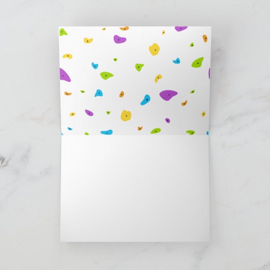 Kleurrijke rotsklimmen bedankkaart (Binnen)