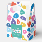 Kleurrijke rotsklimmende voetenhouders bedankdoosjes (Geopend)