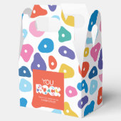 Kleurrijke rotsklimmende voetenhouders bedankdoosjes (Geopend)