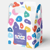 Kleurrijke rotsklimmende voetenhouders bedankdoosjes (Geopend)