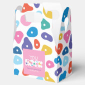 Kleurrijke rotsklimmende voetenhouders bedankdoosjes (Geopend)