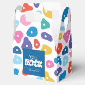 Kleurrijke rotsklimmende voetenhouders bedankdoosjes (Geopend)