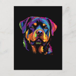 Kleurrijke Rottweiler Briefkaart