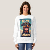 Kleurrijke Rottweiler-hondmoeder Trui (Voorkant volledig)