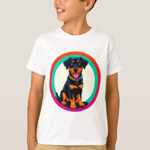 Kleurrijke Rottweiler Illustratie T-shirt