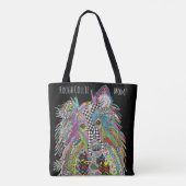 Kleurrijke Rough Collie Mom Canvas tas (Achterkant)