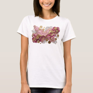 Kleurrijke Roze ABSTRACTE KUNST Kunstprint T-shirt