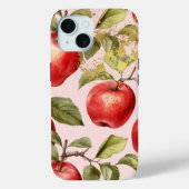 Kleurrijke roze achtergrond Red Apple Luxury Accen Case-Mate iPhone Case (Achterkant)