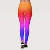 Kleurrijke Roze Blauw Sinaasappel Ombre Effect Naa Leggings (Achterkant)