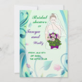 Kleurrijke Roze Bloemen Grens Vrijgezellenfeest Kaart (Voorkant)