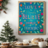 Kleurrijke Roze Bloemen Inspirerend Typografie Poster