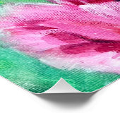 Kleurrijke Roze Bloemenkunst Perfect Poster (Hoek)