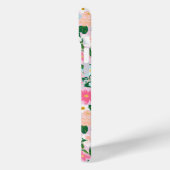 Kleurrijke Roze Bloementuin Monogram Case-Mate iPhone Case (Achterkant / Links)