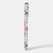 Kleurrijke Roze Bloementuin Monogram Case-Mate iPhone Case (Achterkant / Rechts)