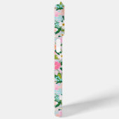 Kleurrijke Roze Bloementuin Monogram Case-Mate iPhone Case (Achterkant / Rechts)