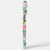 Kleurrijke Roze Bloementuin Monogram Case-Mate iPhone Case (Achterkant / Rechts)
