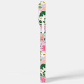 Kleurrijke Roze Bloementuin Monogram Case-Mate iPhone Case (Achterkant / Links)